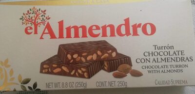 Turrón de chocolate con almendras - 8410223906249