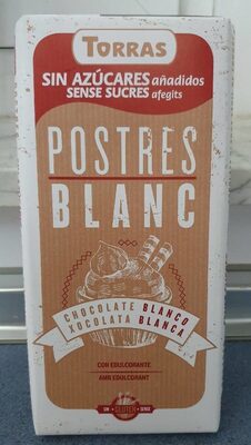 Chocolate blanco postres s/a - 8410342002181