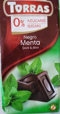 Chocolat Noir-menthe Sans Sucre Ajouté Et Sans Gluten - 8410342003218