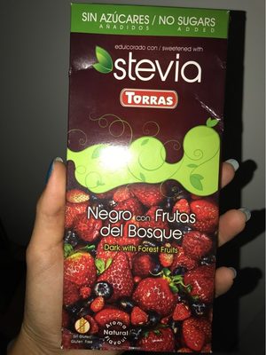 Chocolat Noir-fruits Des Bois Stévia (125G) Torras. - 8410342005526