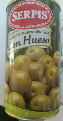 Aceitunas manzanilla con hueso lata 185 g - 8410344202008