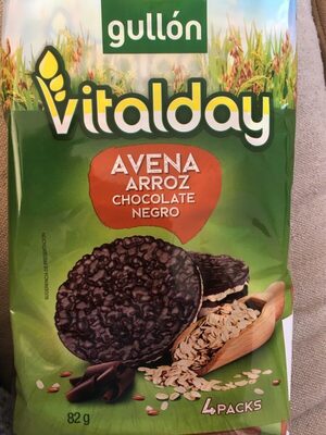 Vitalday avena arroz chocolate negro - 8410376051919