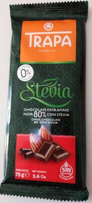 Chocolate negro 80% con stevia - 8410679030031