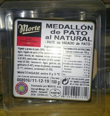 Medallón de Pato al Natural - 8410853027819