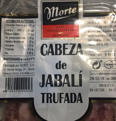 Cabeza jabali trufada - 8410853100253