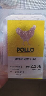 Burger meat pollo - 8411030025840