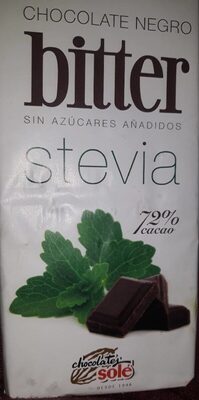 Xocolata Bitter Amb Stevia 72% Cacao Bitter (Sense Gluten) - 8411066002310