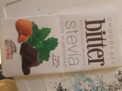 Chocolate bitter stevia con almendras - 8411066002518