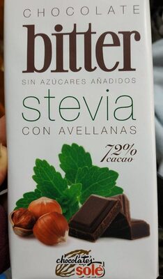 Bitter - Chocolate con stevia con avellanas - 8411066002532