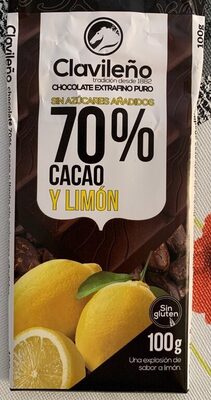 Chocolate extrafino puro 70% cacao y limon - 8411273000512