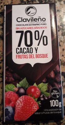 Chocolate sin azucares anadidos y frutas di boscque - 8411273000529