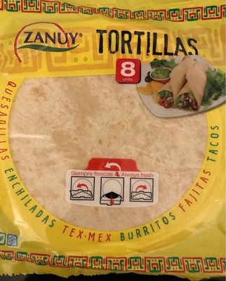 Bread - Zanuy Tortillas Wrap 8 Inch 8CT 12 325 GM