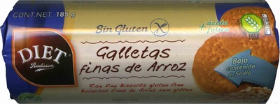 Galletas finas de arroz sin gluten - 8412224019973