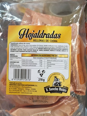 Hojaldradas rellenas de crema - 8412438012616