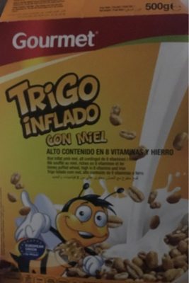 Trigo inflado con miel