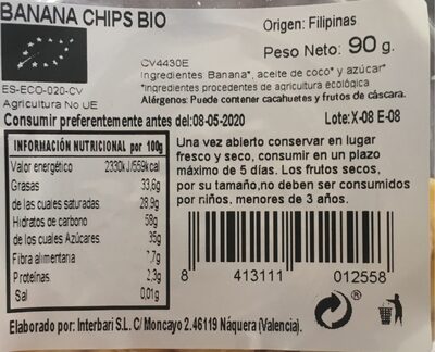 Banana Chips Bio - 8413111012558