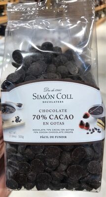 Chocolate 70% cacao en gotas - 8413907694500