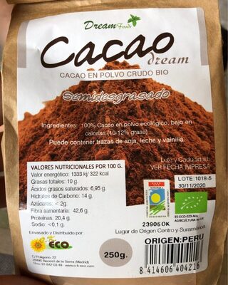 Cacao en Polvo Crudo Bio - 8414606404216