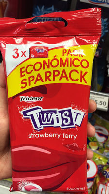 Twist Chewing-gum sans sucre avec des édulcorants à la fraise - 8416400613283