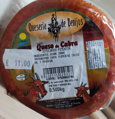 Queso de cabra semicurado pimentón - 8420515029327