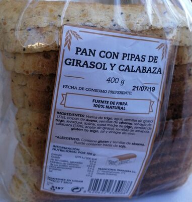 Pan con pipas de girasol y calabaza - 8420622330088