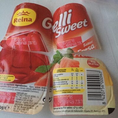 Gelli Sweet gelatina sabor fresa - 8420756000963