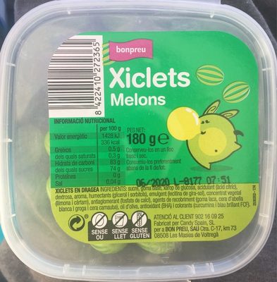 Xiclets Melons - 8422410272365