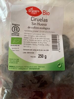 Ciruelas sin hueso - 8422584019100