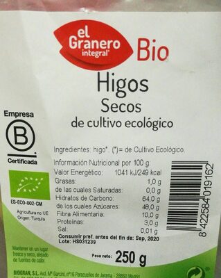 Higos secos - 8422584019162