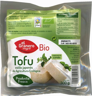 Tofu estilo japonés de agricultura ecológica - 8422584053586