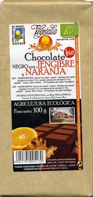 Chocolate negro jengibre y naranja - 8422791005170