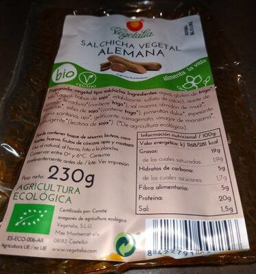 Salsicha alemana vegetal - 8422791009246