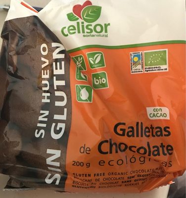 Galletas de chocolate sin huevo y sin gluten - 8422947400019