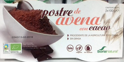 Postre de Avena con Cacao - 8422947530525