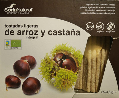 Tostadas ligeras de arroz integral y castaña - 8422947805036