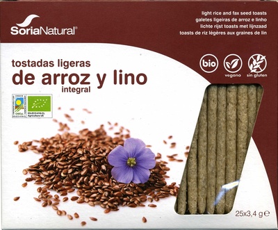 Tostadaa ligeras arroz integral y lino - 8422947805043