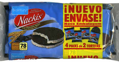 Nackis tortitas de arroz integral con chocolate negro - 8423207000086