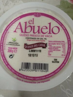 Queso fresco de vaca El Abuelo - 8423539011040