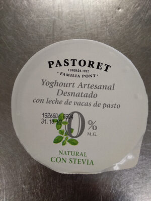 Yogur desnatado con stevia - 8424790100917