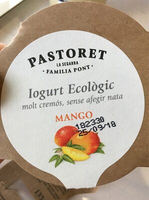 Yogur ecológico mango - 8424790200037