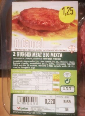 Burger meat big mixta - 8424956000259