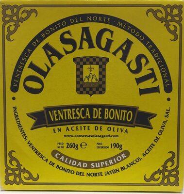 Ventresca de bonito en aceite de oliva Olasagasti - 8425147016349