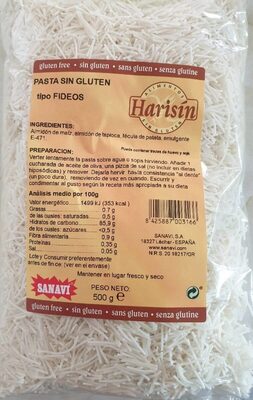 Pasta sin gluten, fideos - 8425887003166