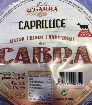 Queso fresco caprillice - 8426112002121