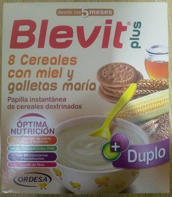 Blevit plus 8 cereales con miel y galletas maria - 8426594018504