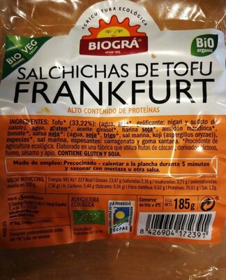 Salchicha de tofu Frankfurt - 8426904172391