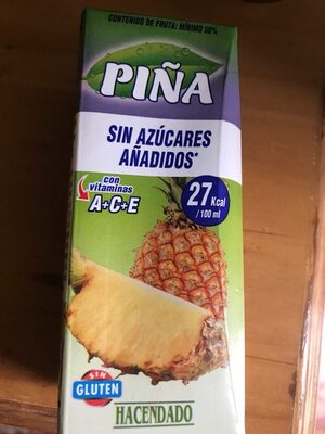 Zumo de piña sin azucares - 8427483000204