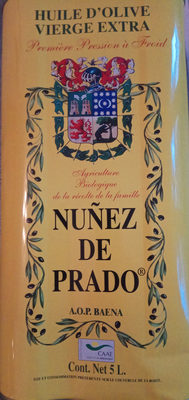 Nunez De Prado Organic Extra Virgin Olive Oil - 5 L - 8432511000033
