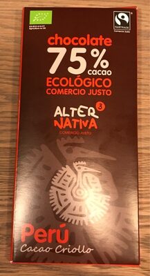 Chocolate ecológico 75% - 8435030573903