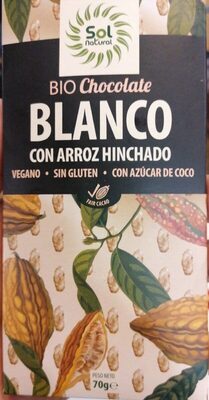 Bio chocolate blanco con arroz hinchado - 8435037801986